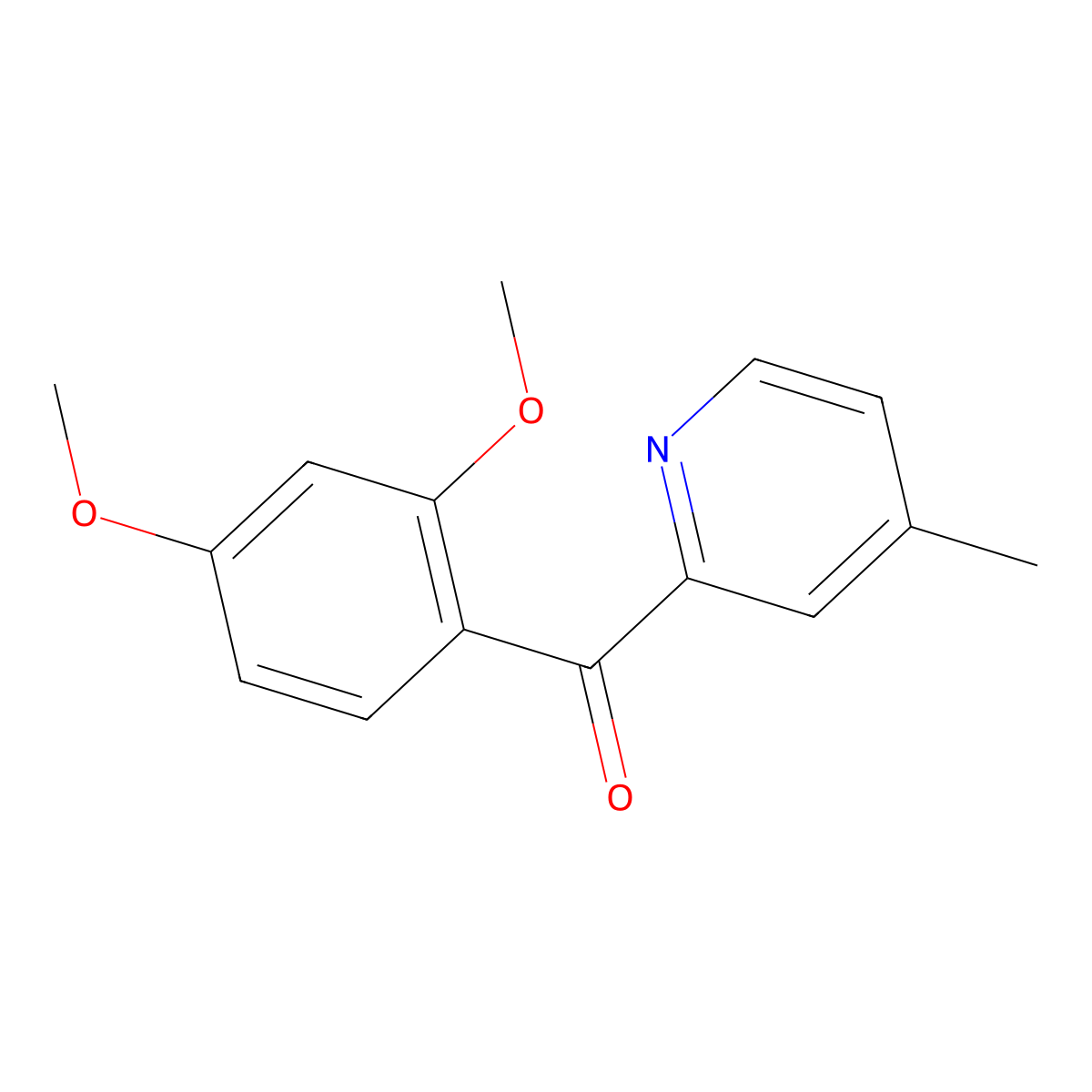 2-(2,4-Dimethoxybenzoyl)-4-methylpyridine molecular structure, CAS 1187165-55-4
