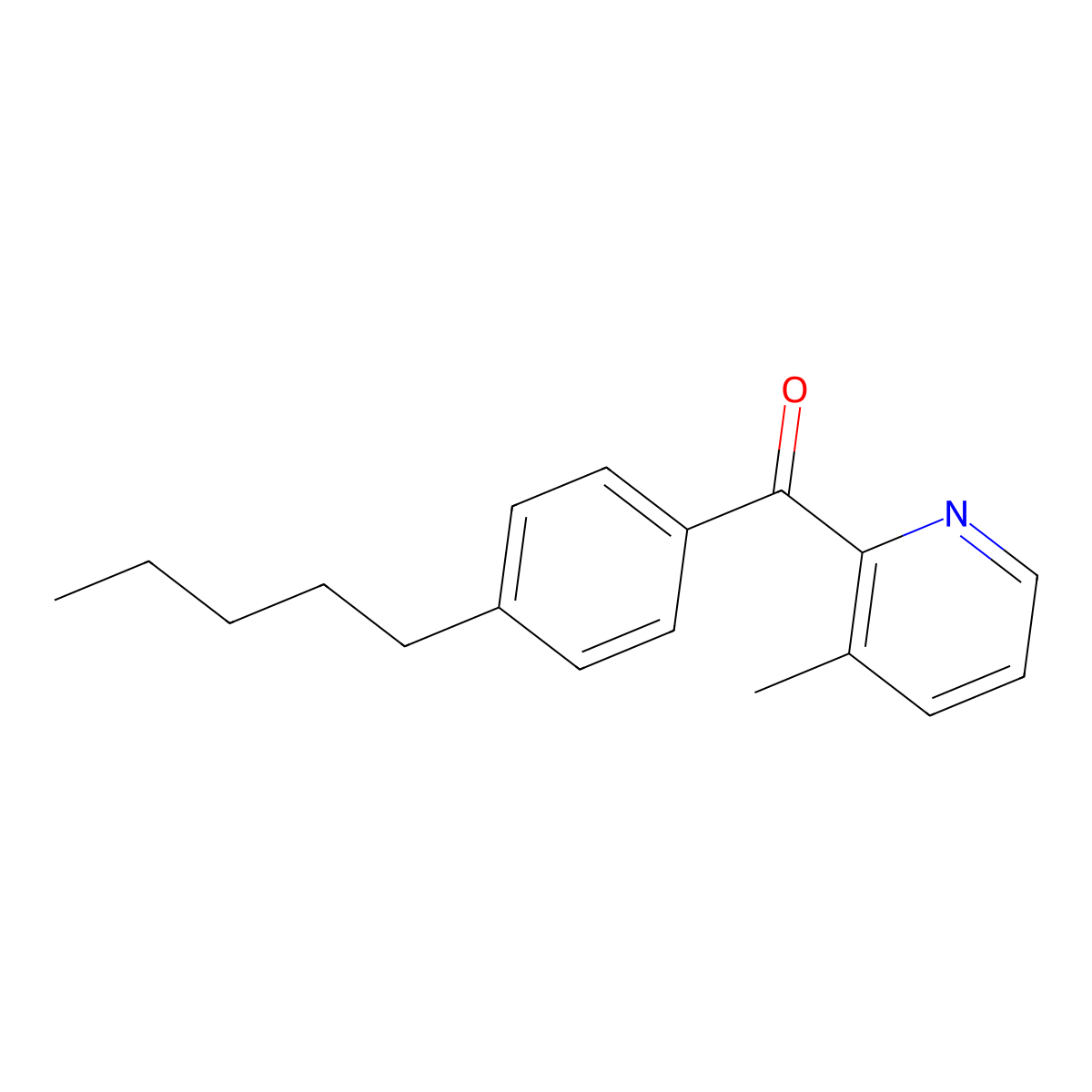 3-Methyl-2-(4-pentylbenzoyl)pyridine molecular structure, CAS 1187165-62-3