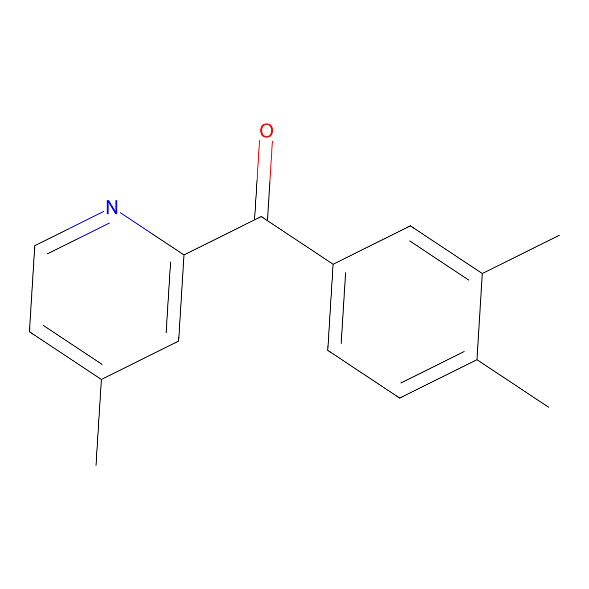 2-(3,4-Dimethylbenzoyl)-4-methylpyridine molecular structure, CAS 1187165-63-4