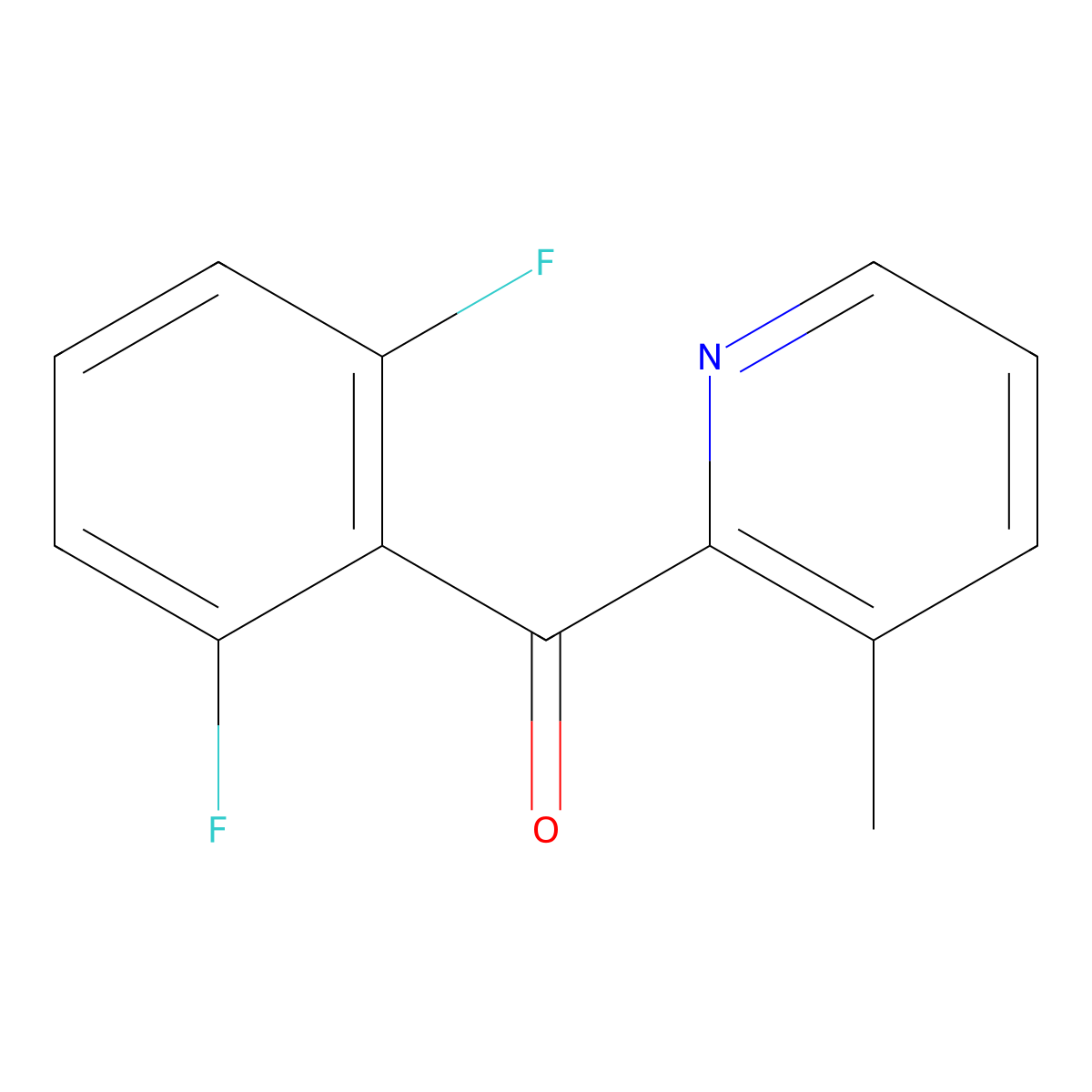 2-(2,6-Difluorobenzoyl)-3-methylpyridine molecular structure, CAS 1187165-68-9