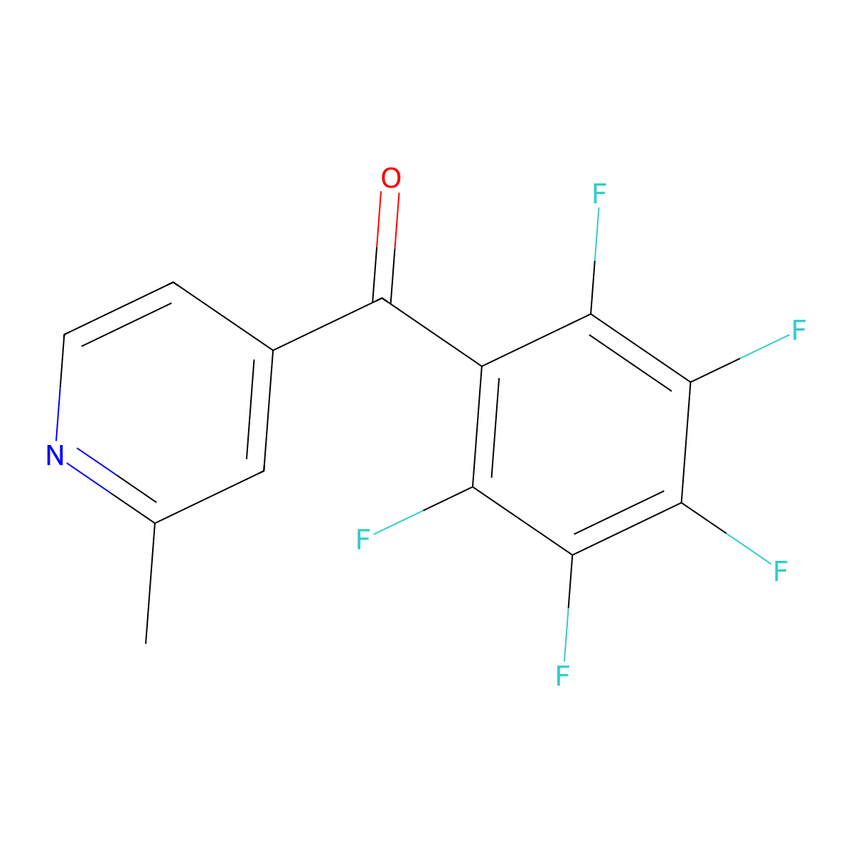 2-Methyl-4-(pentafluorobenzoyl)pyridine molecular structure, CAS 1187165-69-0
