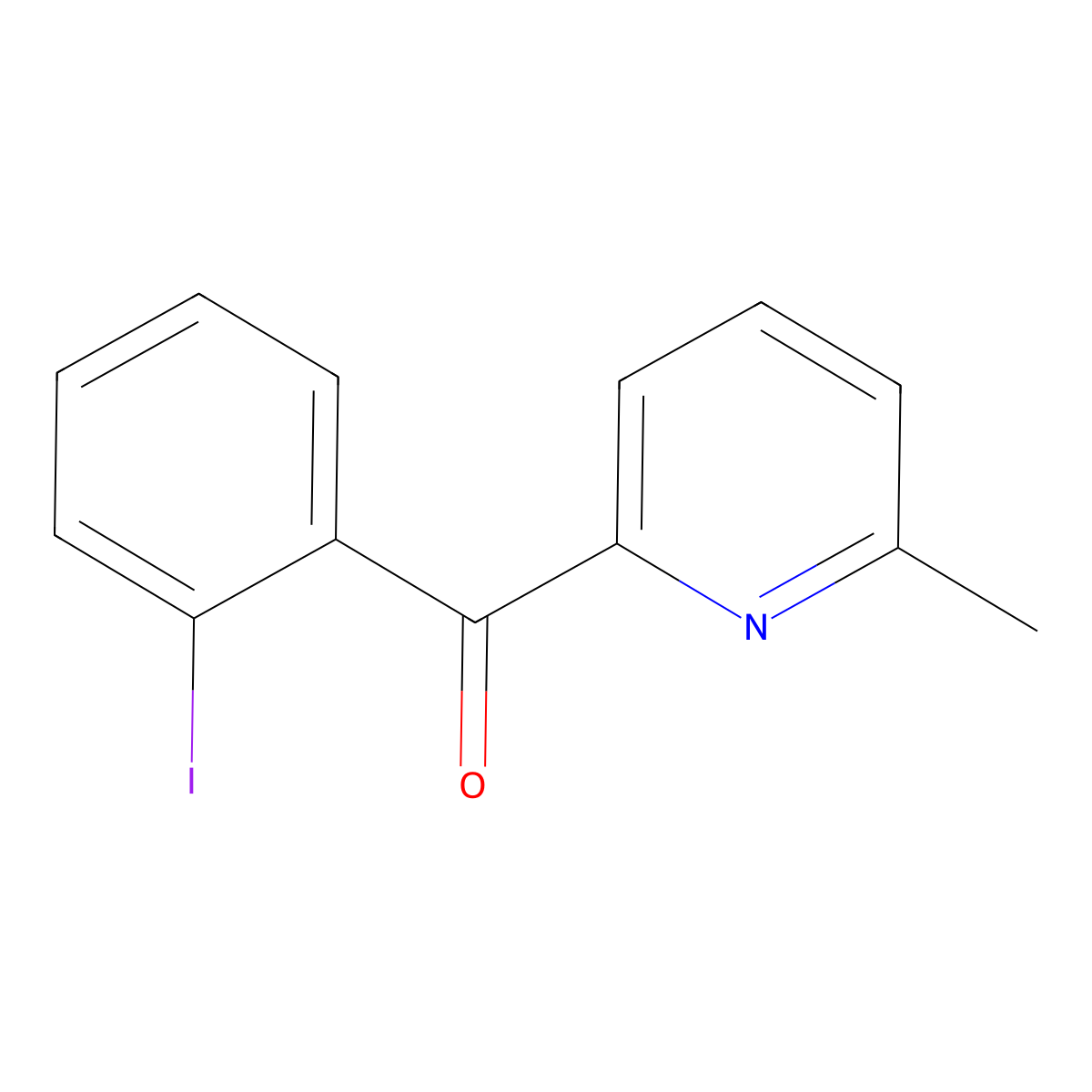 2-(2-Iodobenzoyl)-6-methylpyridine molecular structure, CAS 1187165-70-3
