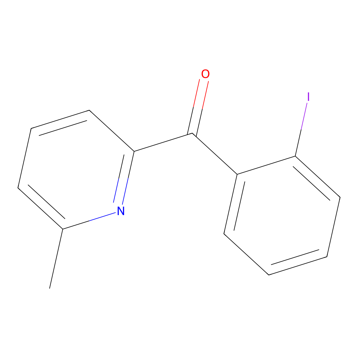 2-(2-Iodobenzoyl)-6-methylpyridine molecular structure, CAS 1187165-70-3