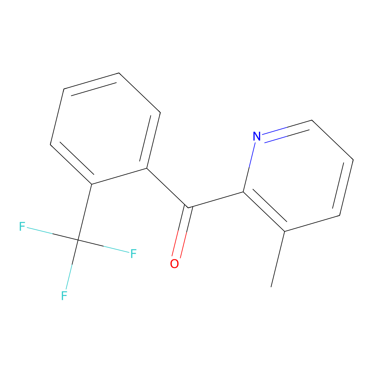 3-Methyl-2-(2-trifluoromethylbenzoyl)pyridine molecular structure, CAS 1187165-72-5