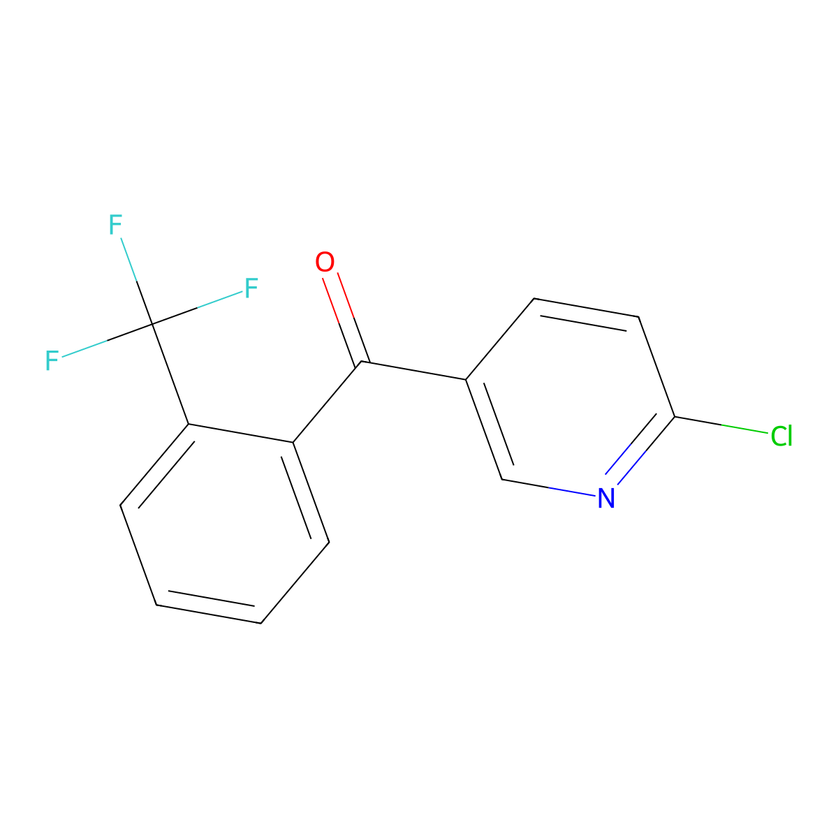 2-Chloro-5-(2-trifluoromethylbenzoyl)pyridine molecular structure, CAS 1187165-74-7