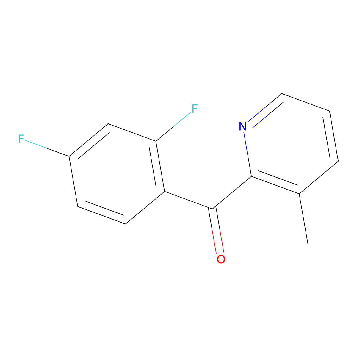 2-(2,4-Difluorobenzoyl)-3-methylpyridine molecular structure, CAS 1187165-77-0
