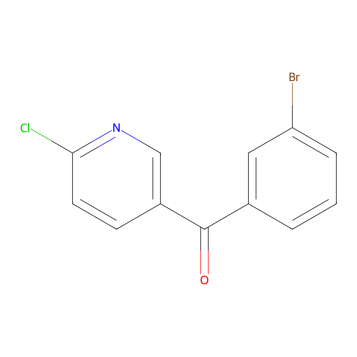 5-(3-Bromobenzoyl)-2-chloropyridine molecular structure, CAS 1187165-79-2
