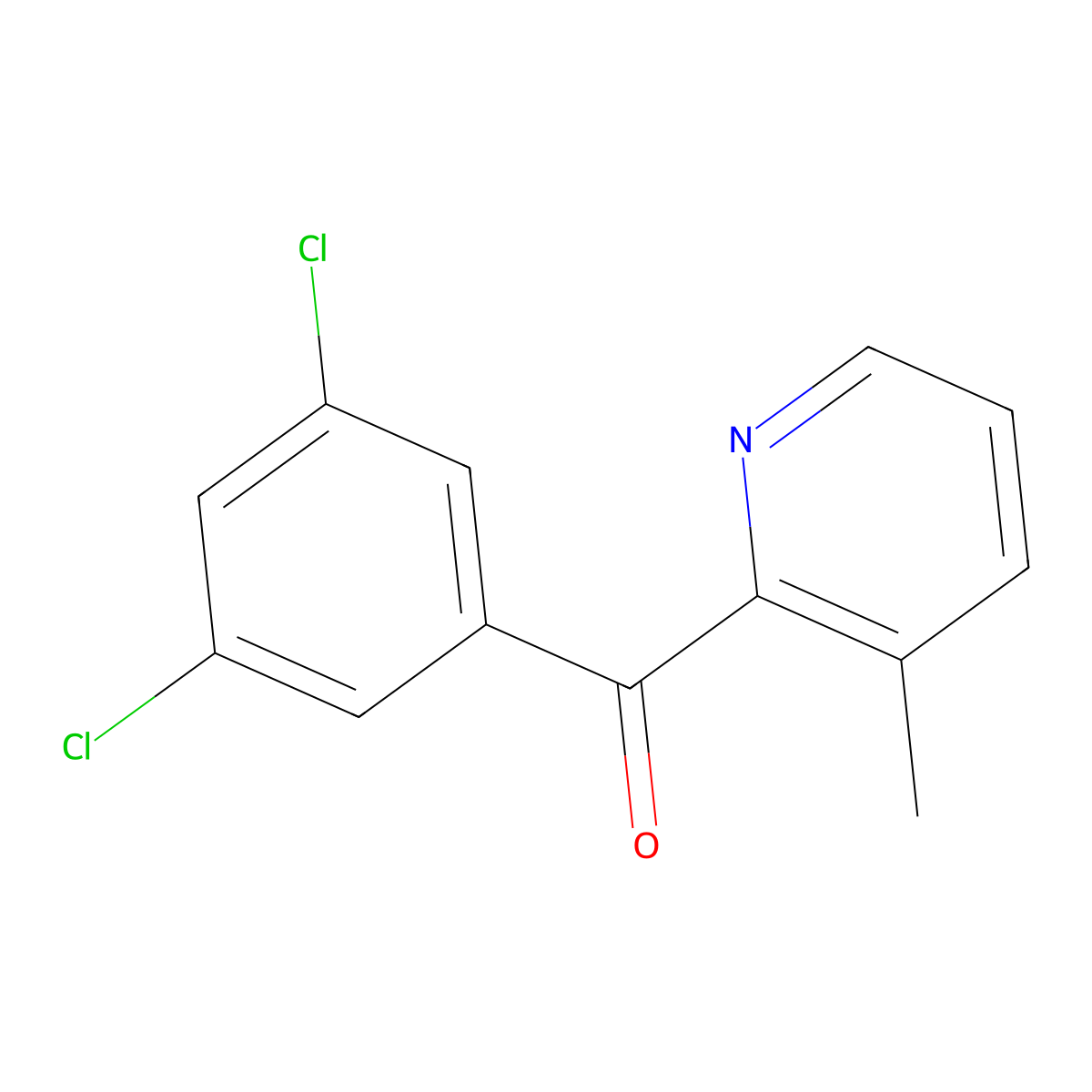 2-(3,5-Dichlorobenzoyl)-3-methylpyridine molecular structure, CAS 1187165-83-8