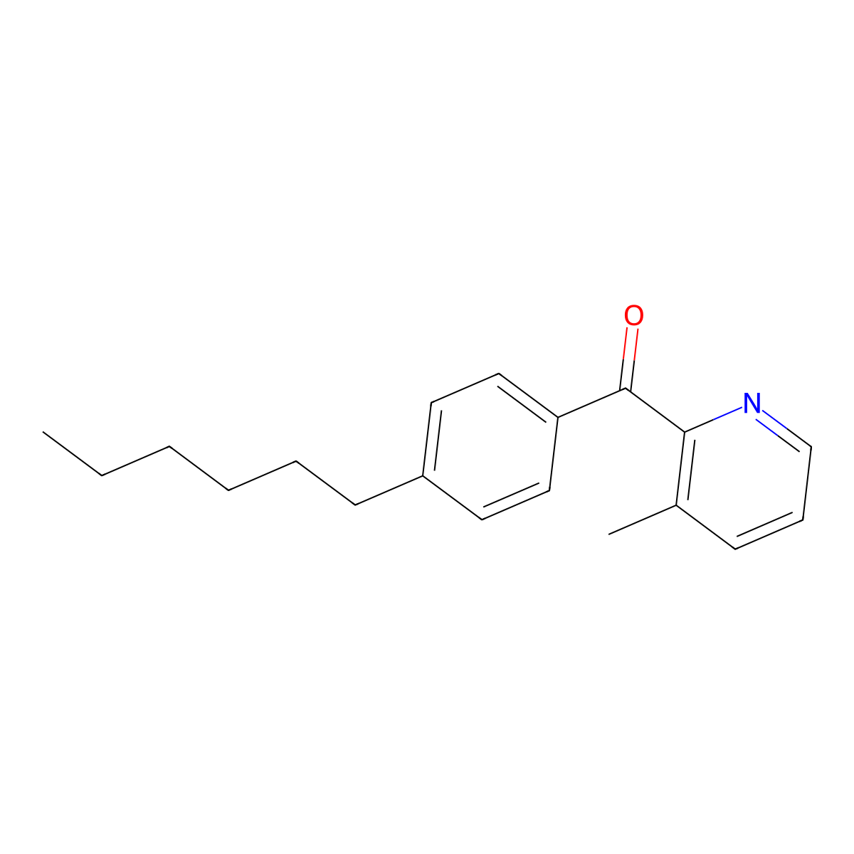 2-(4-Hexylbenzoyl)-3-methylpyridine molecular structure, CAS 1187165-89-4