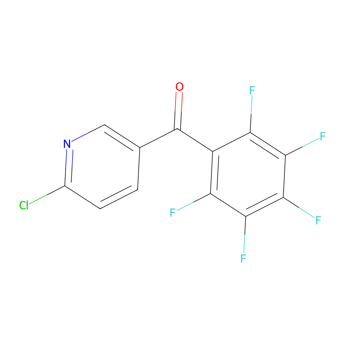 2-Chloro-5-(pentafluorobenzoyl)pyridine molecular structure, CAS 1187165-90-7