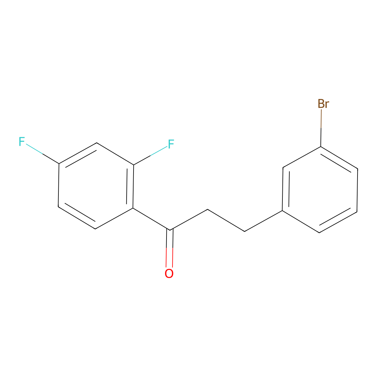 3-(3-Bromophenyl)-1-(2,4-difluorophenyl)propan-1-one molecular structure, CAS 1187165-93-0