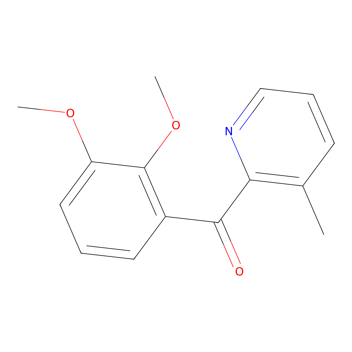 2-(2,3-Dimethoxybenzoyl)-3-methylpyridine molecular structure, CAS 1187165-95-2