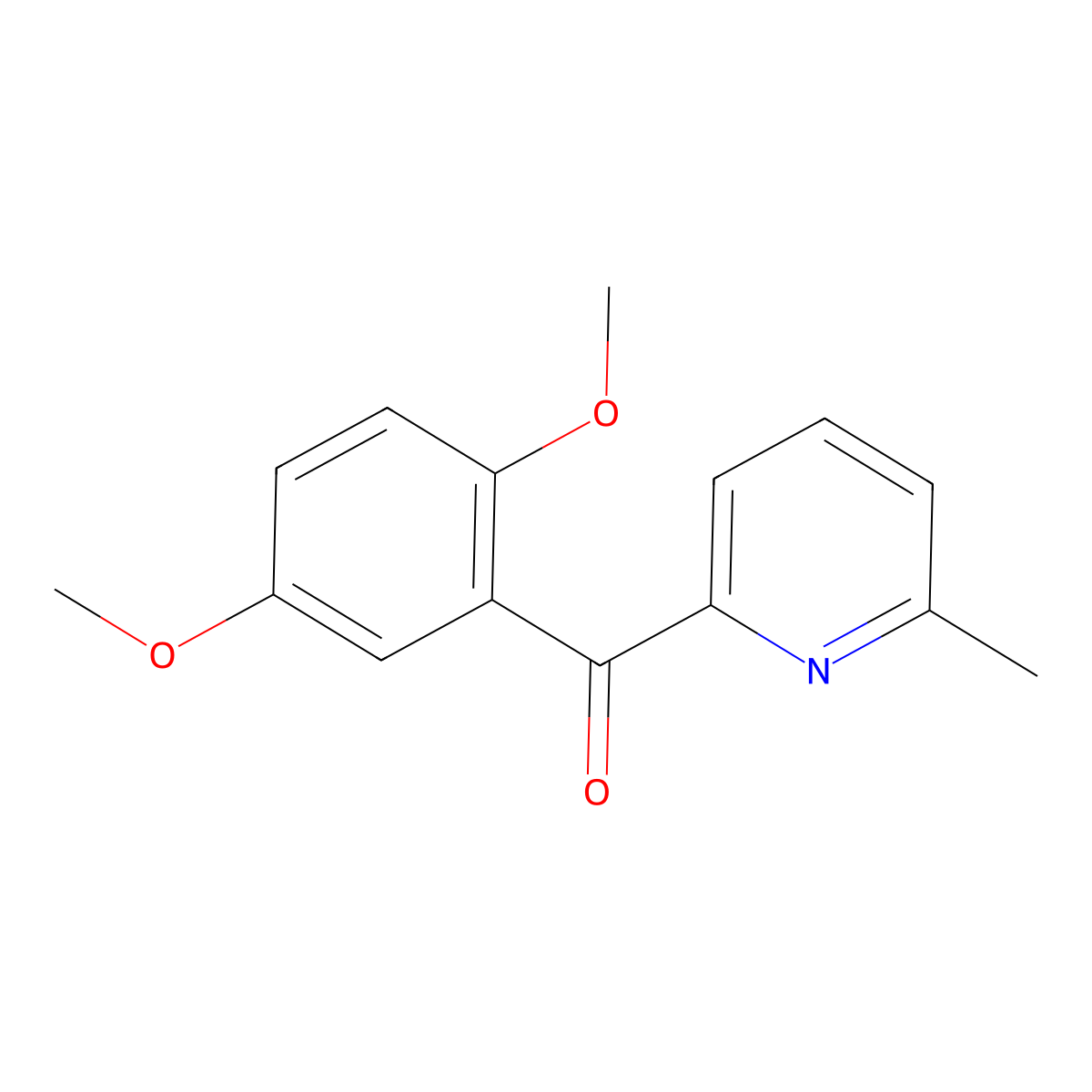 2-(2,5-Dimethoxybenzoyl)-6-methylpyridine molecular structure, CAS 1187165-96-3