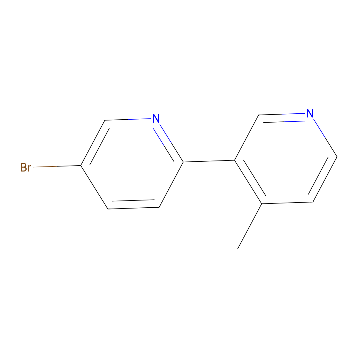 5-Bromo-4'-methyl-[2,3']bipyridinyl molecular structure, CAS 1187165-97-4