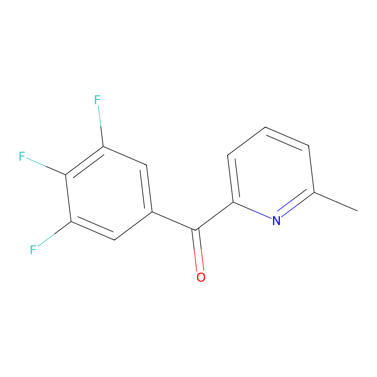 6-Methyl-2-(3,4,5-trifluorobenzoyl)pyridine molecular structure, CAS 1187166-15-9