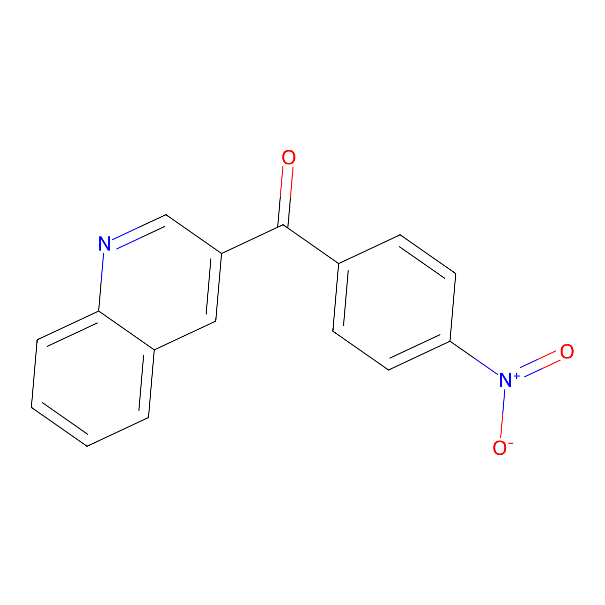 (4-Nitrophenyl)(quinolin-3-yl)methanone molecular structure, CAS 1187166-16-0