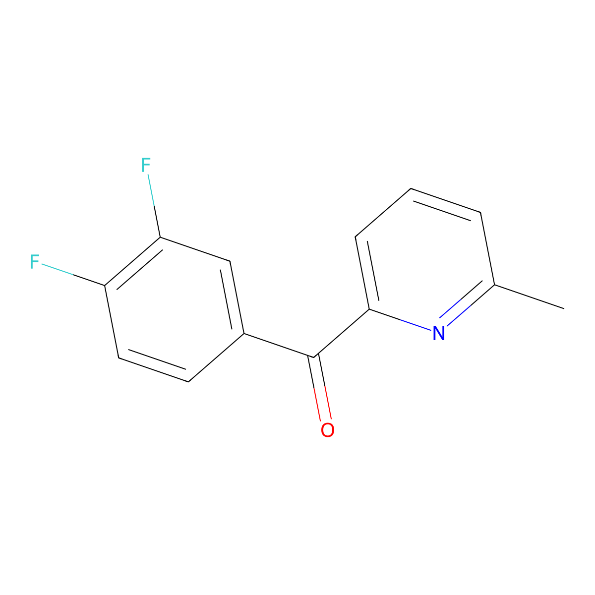 2-(3,4-Difluorobenzoyl)-6-methylpyridine molecular structure, CAS 1187166-19-3