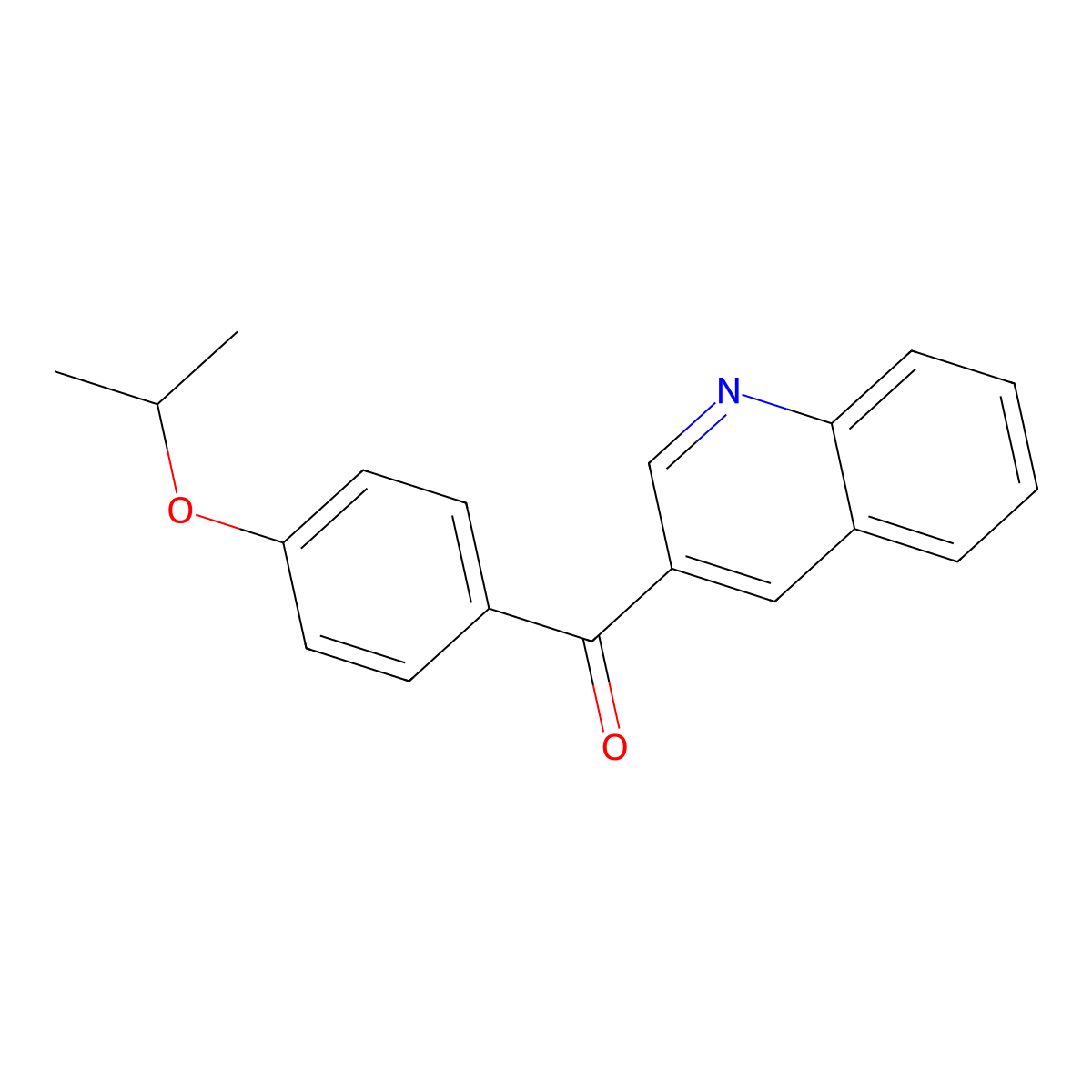 (4-Isopropoxyphenyl)(quinolin-3-yl)methanone molecular structure, CAS 1187166-22-8