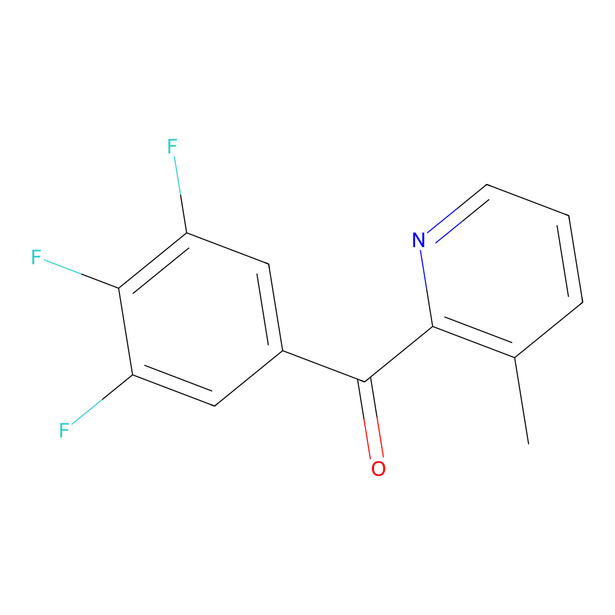 3-Methyl-2-(3,4,5-trifluorobenzoyl)pyridine molecular structure, CAS 1187166-26-2