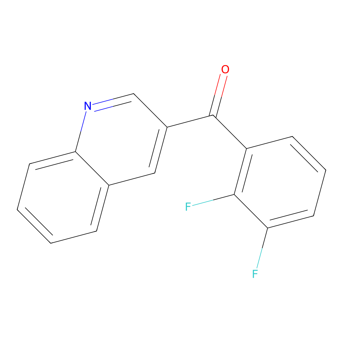 (2,3-Difluorophenyl)(quinolin-3-yl)methanone molecular structure, CAS 1187166-32-0