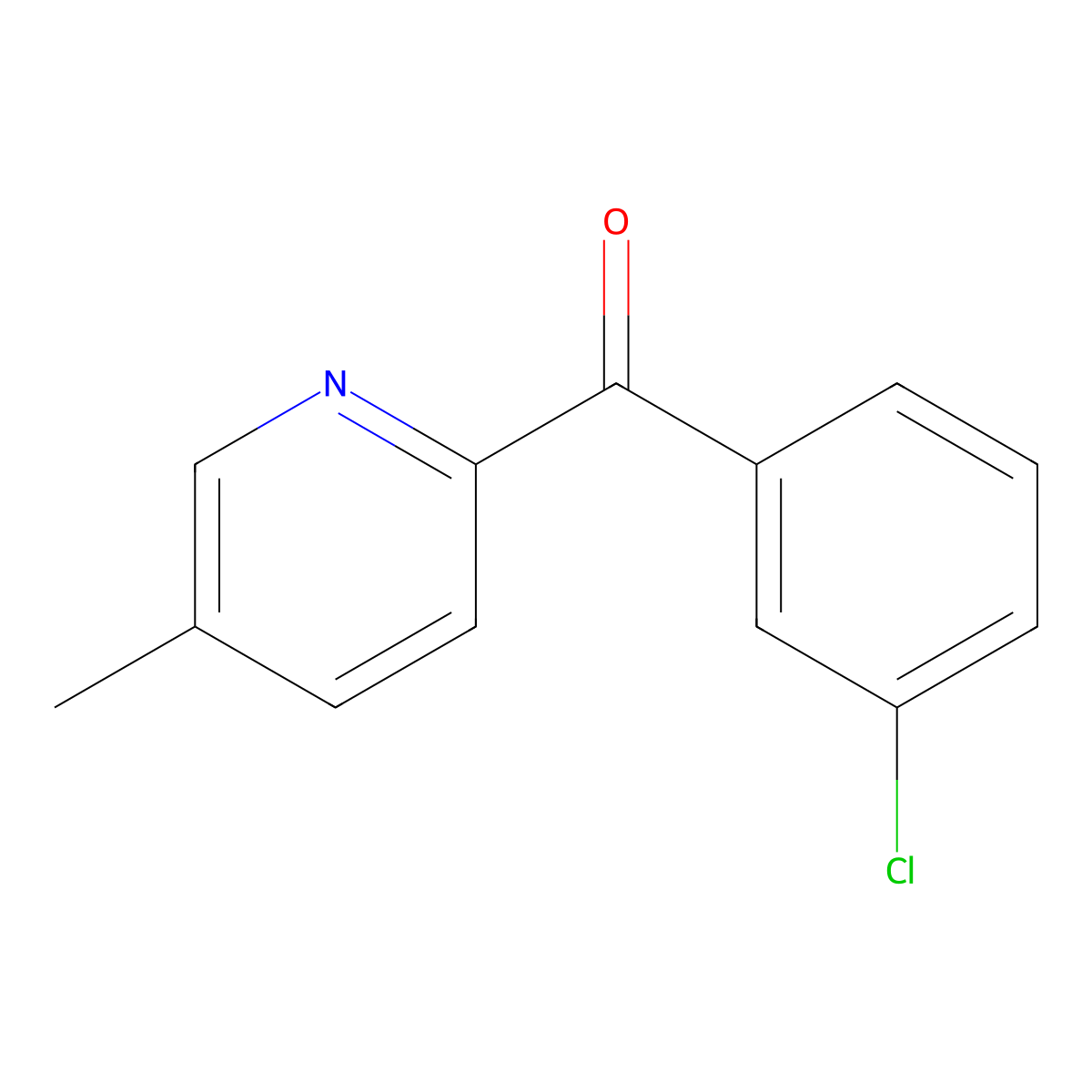 2-(3-Chlorobenzoyl)-5-methylpyridine molecular structure, CAS 1187166-33-1