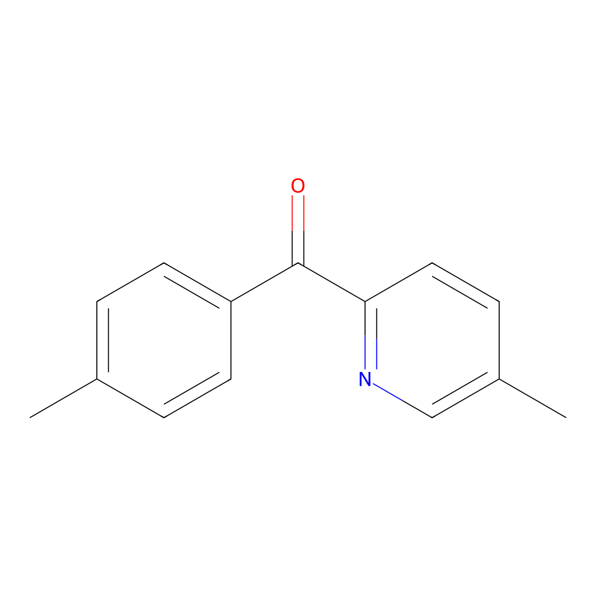 (4-Methylphenyl)(5-methyl-2-pyridinyl)methanone molecular structure, CAS 1187166-34-2