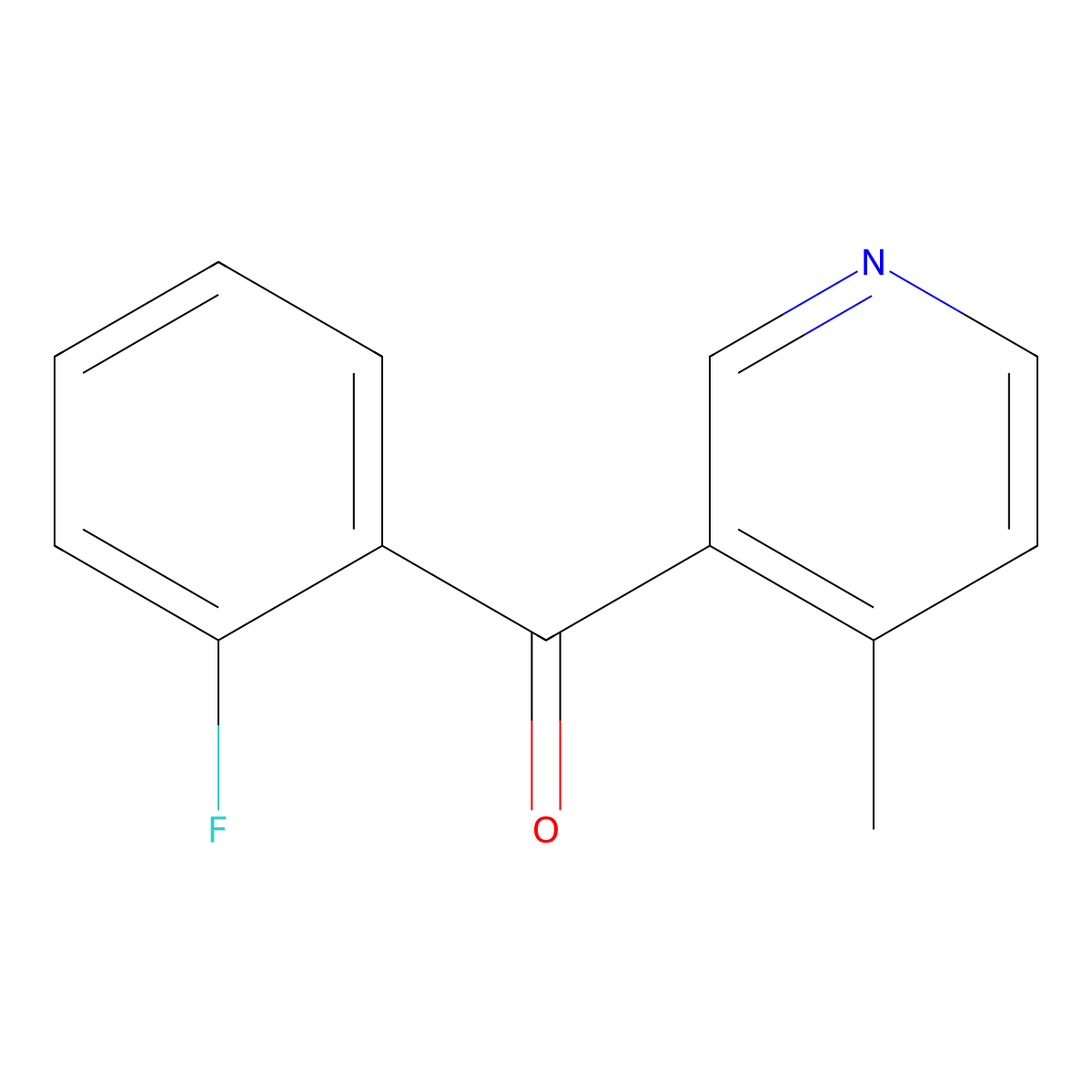 3-(2-Fluorobenzoyl)-4-methylpyridine molecular structure, CAS 1187166-37-5