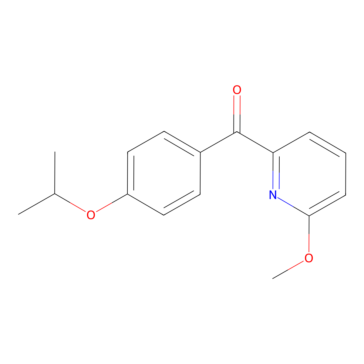 2-(4-Isopropoxybenzoyl)-6-methoxypyridine molecular structure, CAS 1187166-38-6