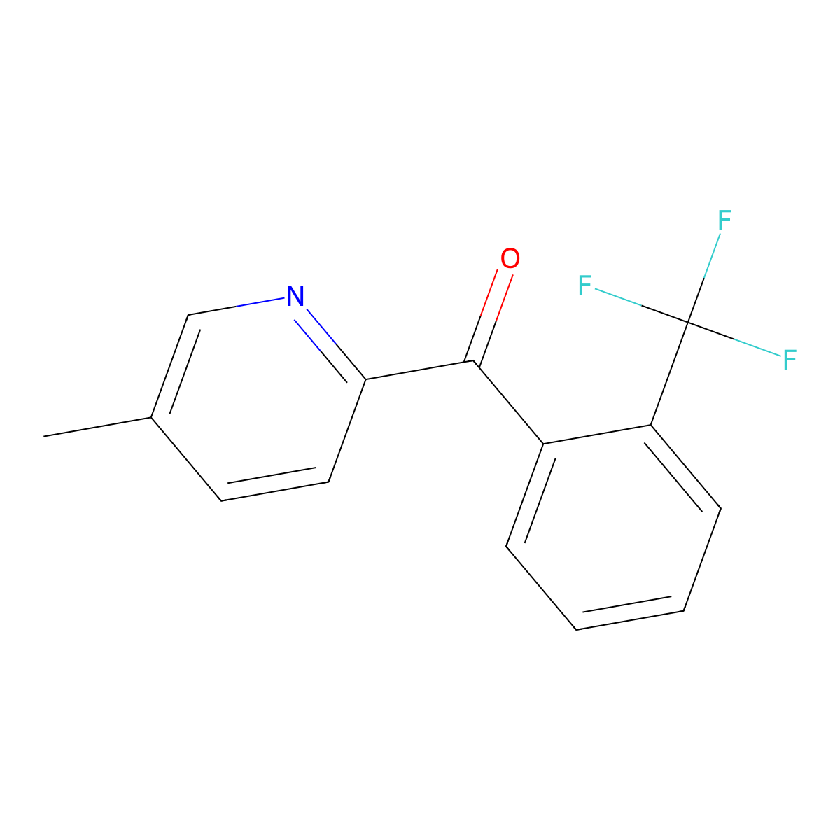 5-Methyl-2-(2-trifluoromethylbenzoyl)pyridine molecular structure, CAS 1187166-40-0