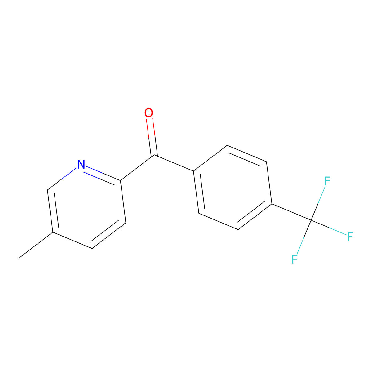 5-Methyl-2-(4-trifluoromethylbenzoyl)pyridine molecular structure, CAS 1187166-46-6