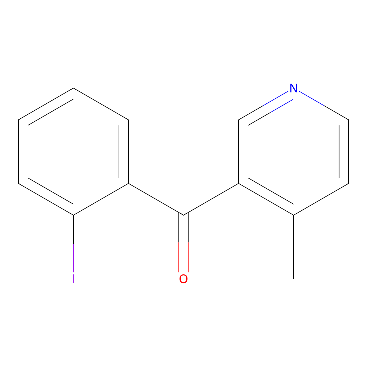 3-(2-Iodobenzoyl)-4-methylpyridine molecular structure, CAS 1187166-49-9