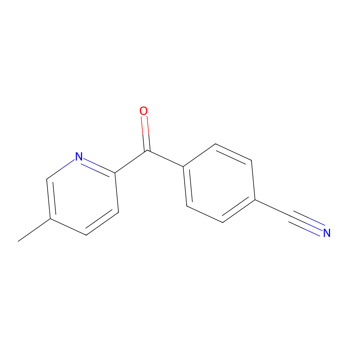 2-(4-Cyanobenzoyl)-5-methylpyridine molecular structure, CAS 1187166-50-2