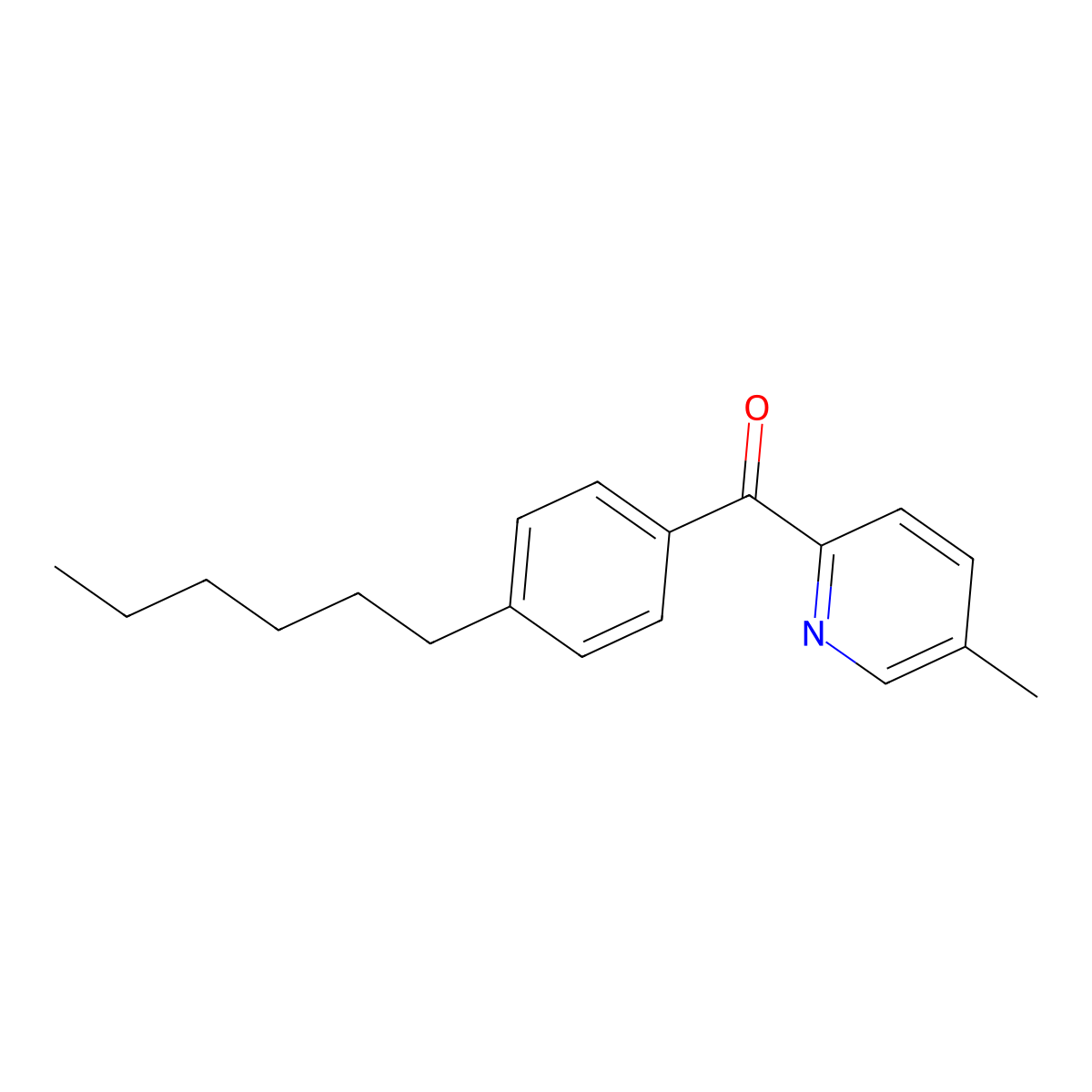 2-(4-Hexylbenzoyl)-5-methylpyridine molecular structure, CAS 1187166-51-3