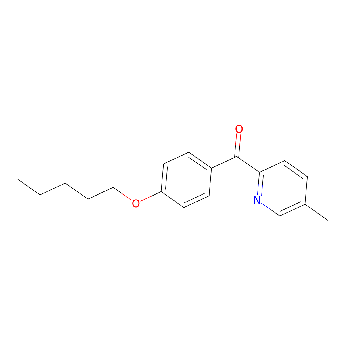 5-Methyl-2-(4-pentyloxybenzoyl)pyridine molecular structure, CAS 1187166-55-7