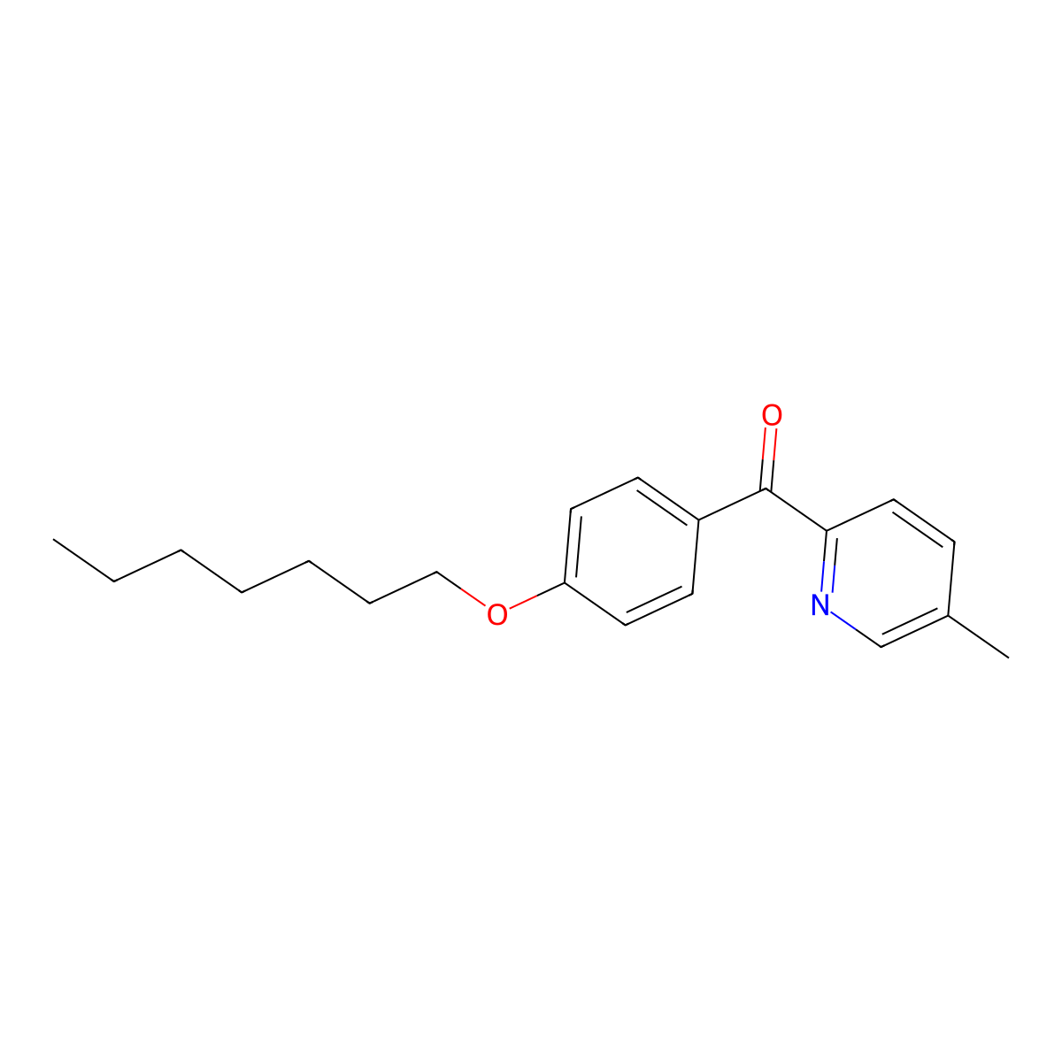 2-(4-Heptyloxybenzoyl)-5-methylpyridine molecular structure, CAS 1187166-61-5