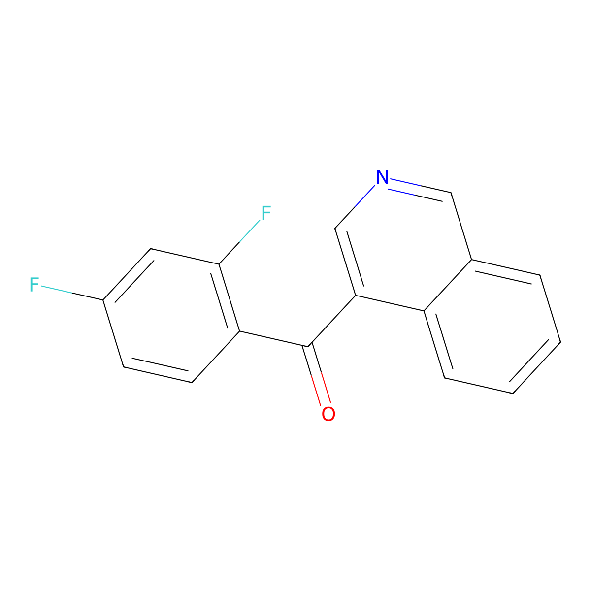 4-(2,4-Difluorobenzoyl)isoquinoline molecular structure, CAS 1187166-65-9