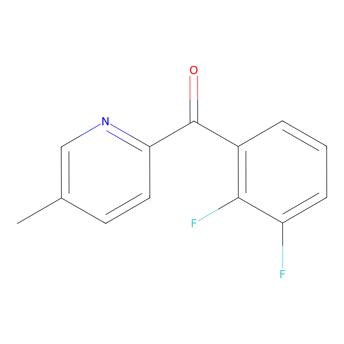2-(2,3-Difluorobenzoyl)-5-methylpyridine molecular structure, CAS 1187166-66-0