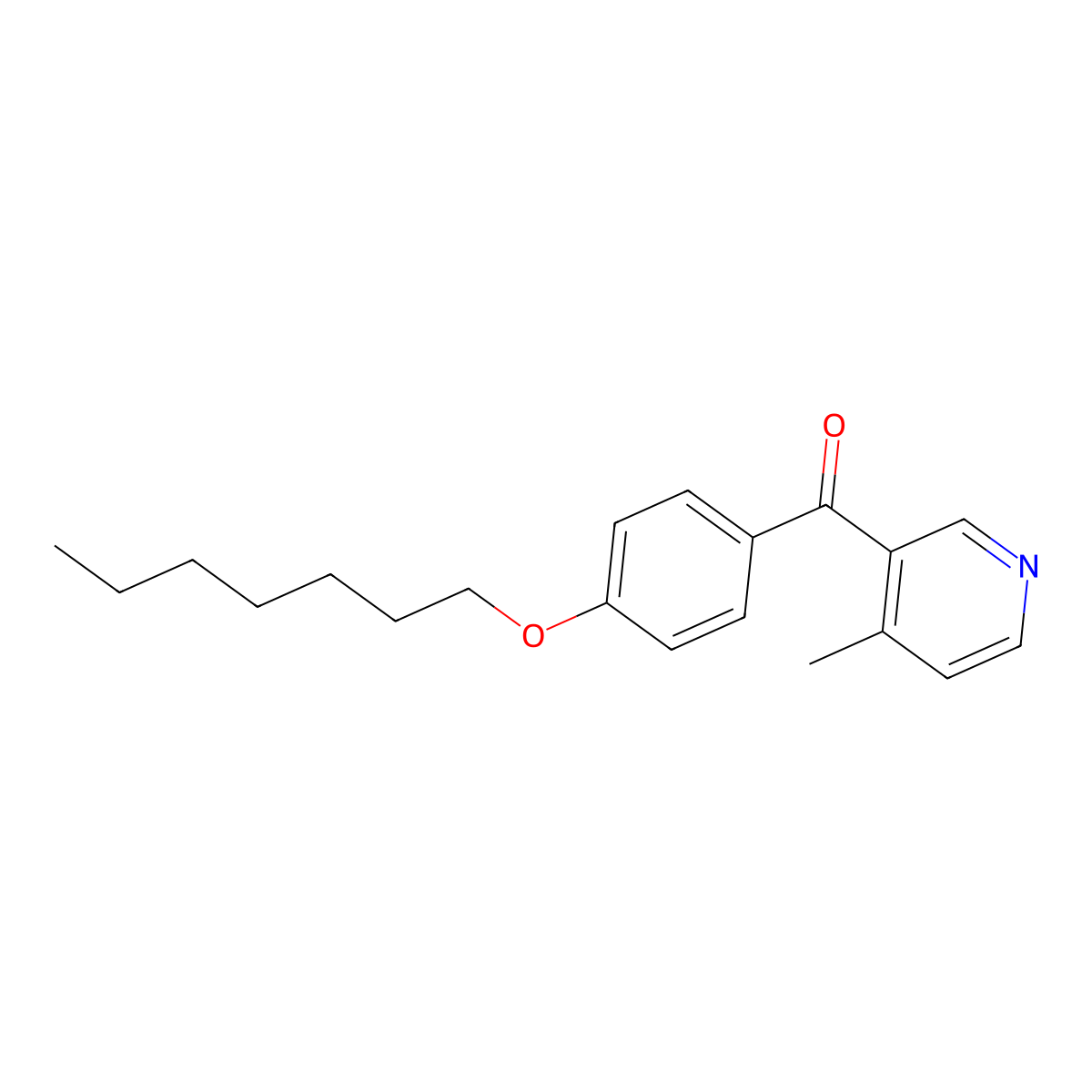 3-(4-Heptyloxybenzoyl)-4-methylpyridine molecular structure, CAS 1187166-68-2