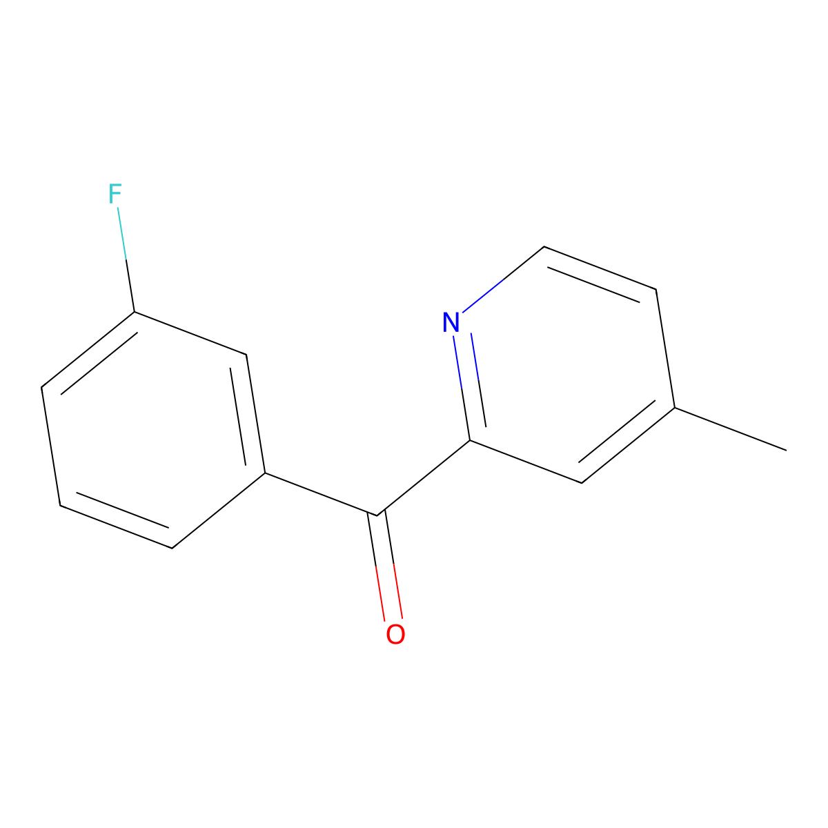 2-(3-Fluorobenzoyl)-4-methylpyridine molecular structure, CAS 1187166-69-3