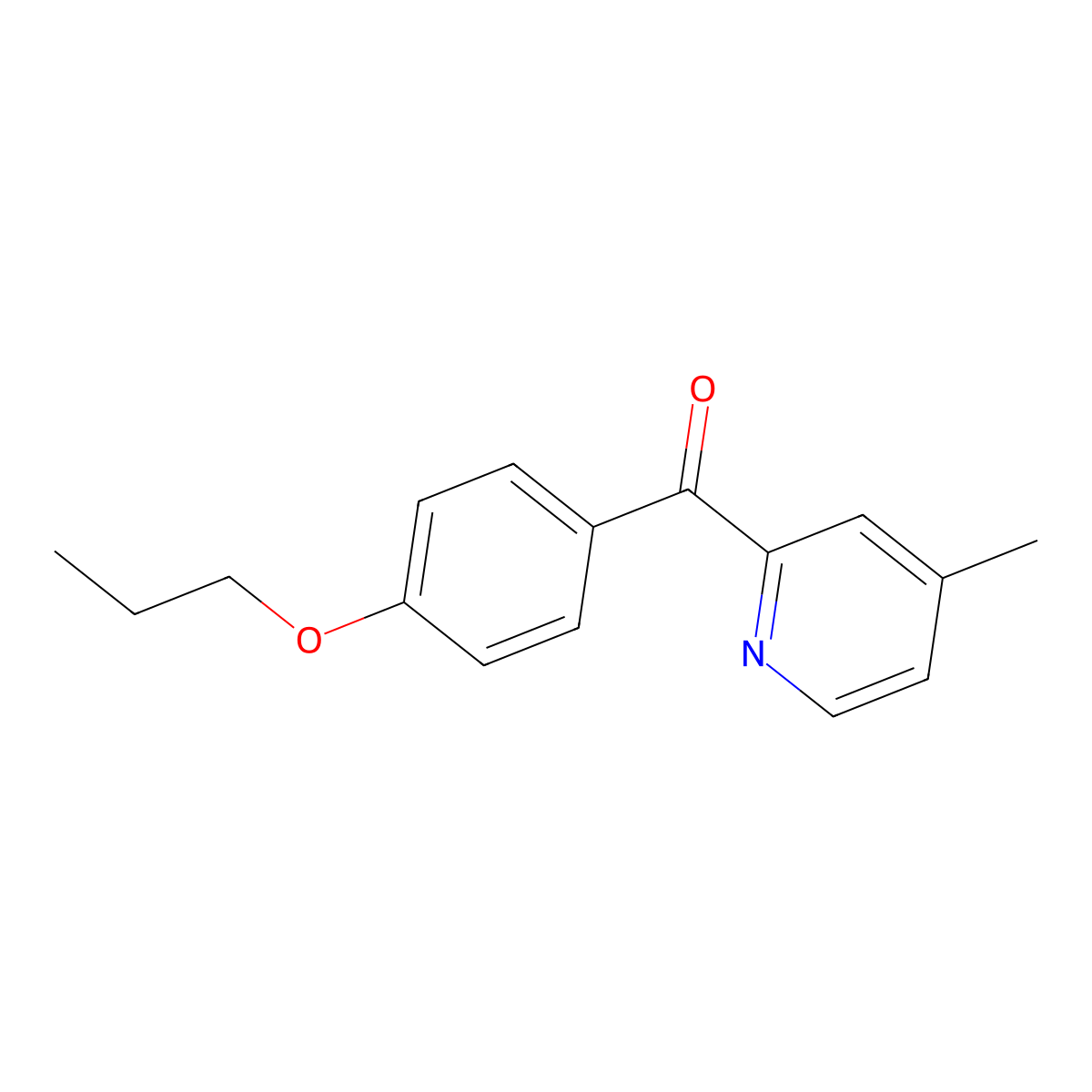 4-Methyl-2-(4-propoxybenzoyl)pyridine molecular structure, CAS 1187166-71-7