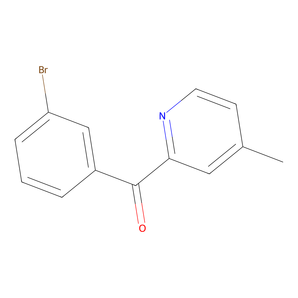 2-(3-Bromobenzoyl)-4-methylpyridine molecular structure, CAS 1187166-77-3