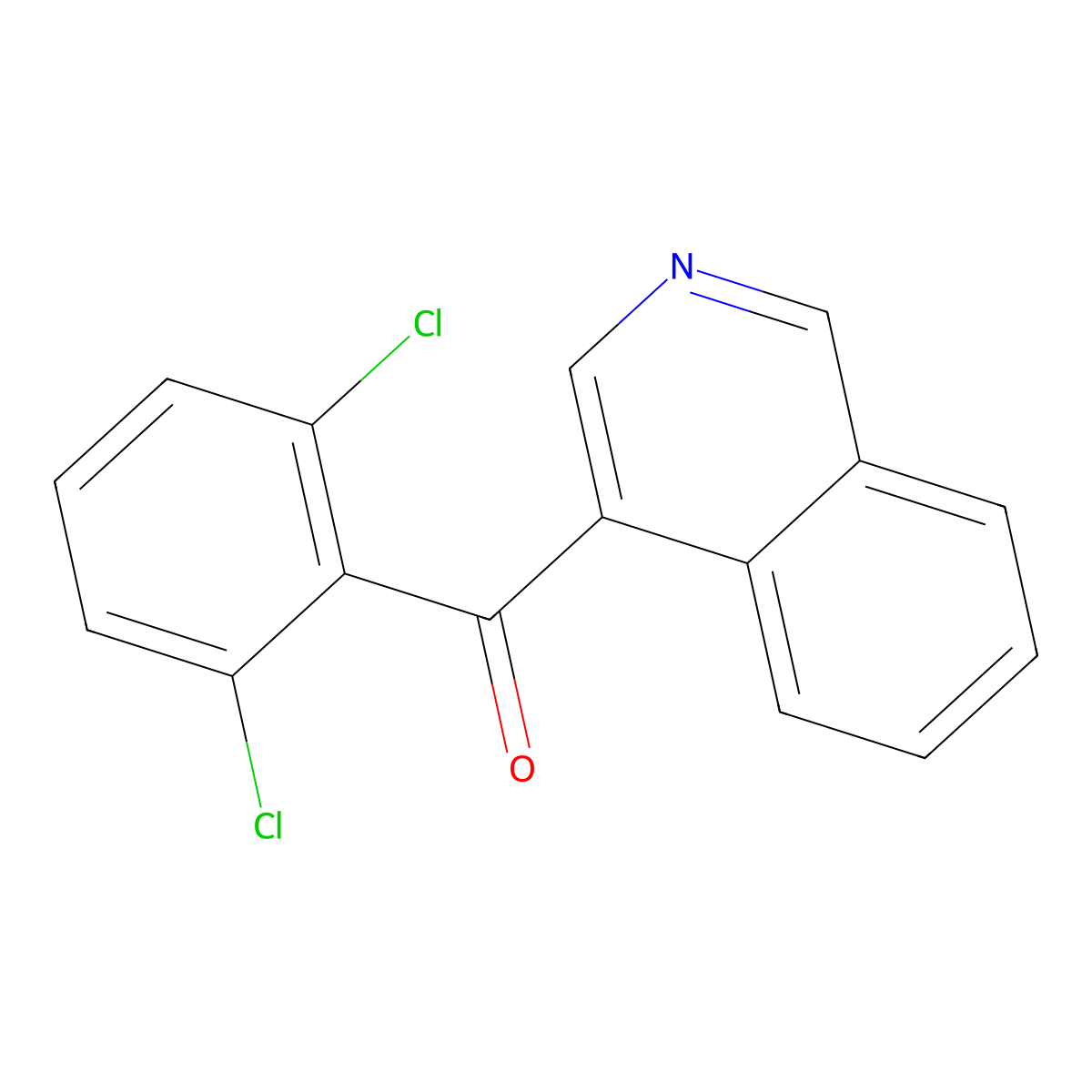 4-(2,6-Dichlorobenzoyl)isoquinoline molecular structure, CAS 1187166-81-9