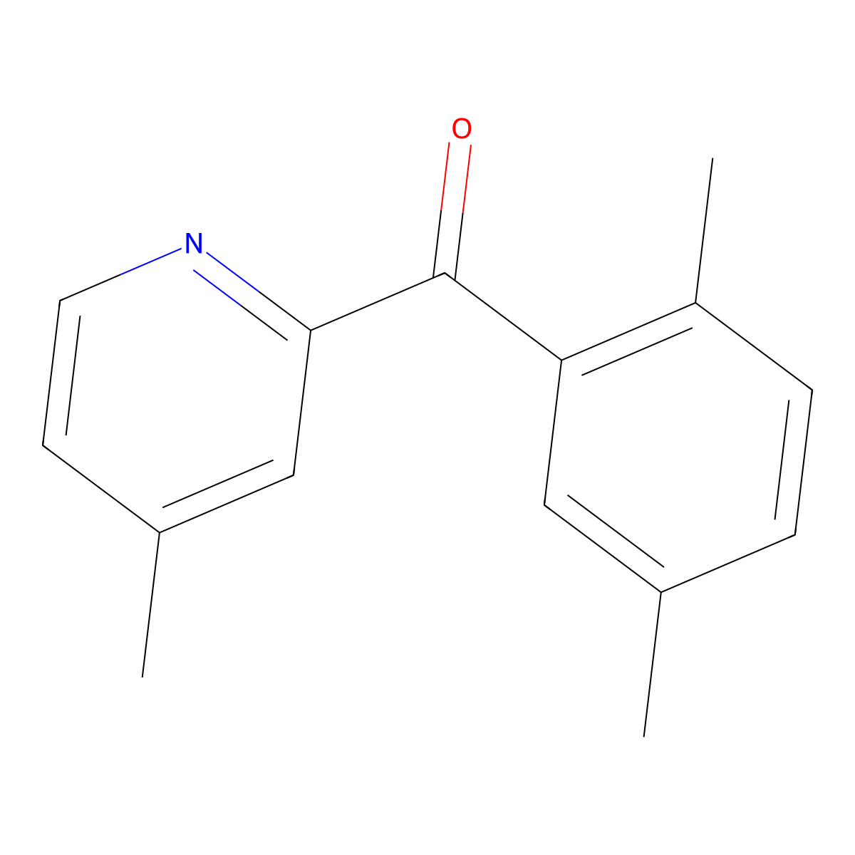 2-(2,5-Dimethylbenzoyl)-4-methylpyridine molecular structure, CAS 1187166-82-0