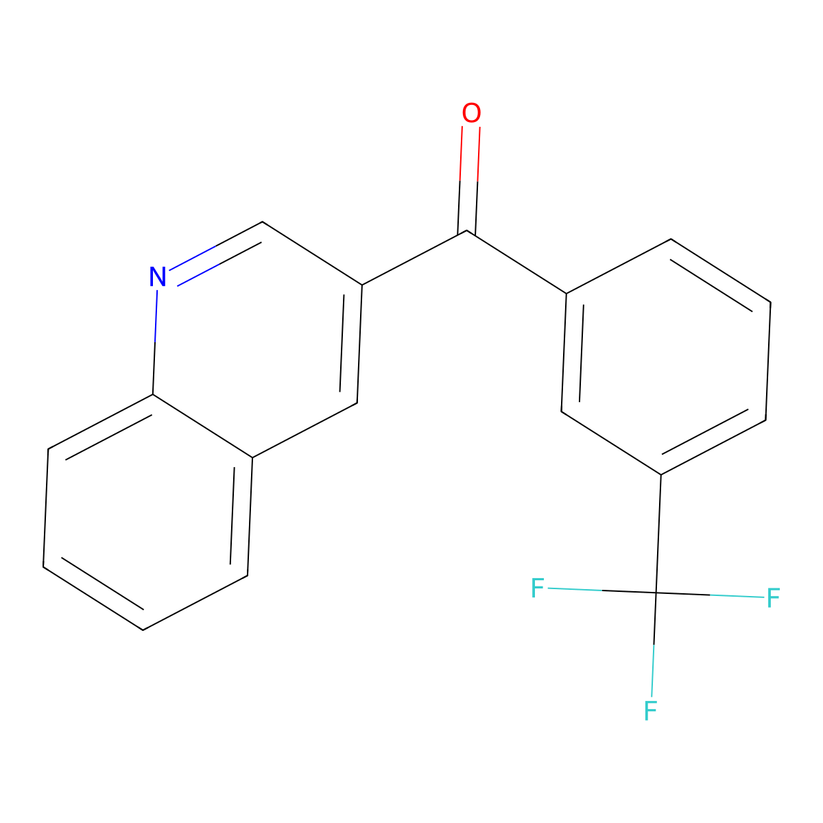 3-Quinolinyl[3-(trifluoromethyl)phenyl]methanone molecular structure, CAS 1187166-83-1