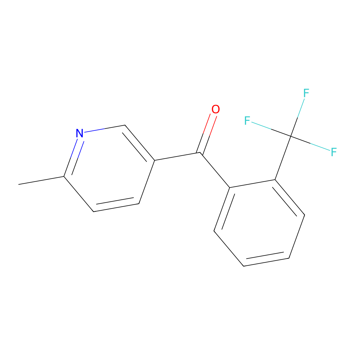 2-Methyl-5-(2-trifluoromethylbenzoyl)pyridine molecular structure, CAS 1187166-87-5