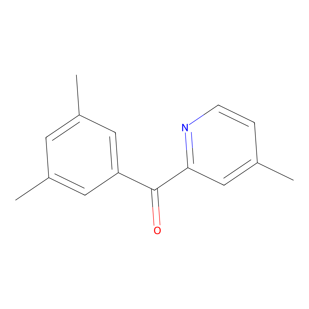 2-(3,5-Dimethylbenzoyl)-4-methylpyridine molecular structure, CAS 1187166-88-6
