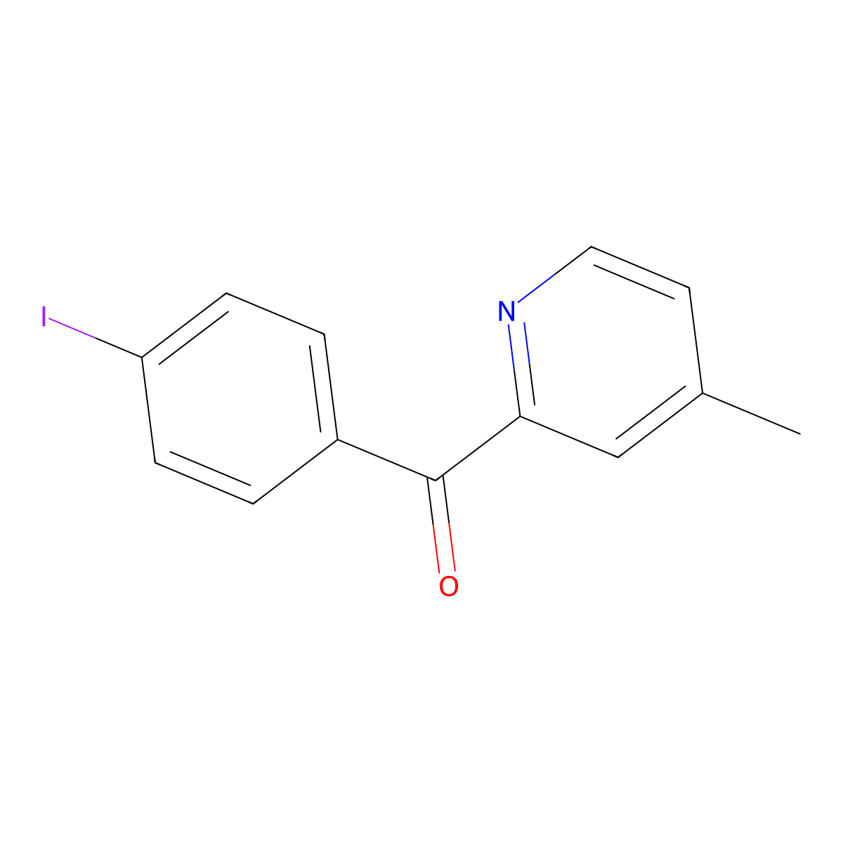 2-(4-Iodobenzoyl)-4-methylpyridine molecular structure, CAS 1187166-91-1