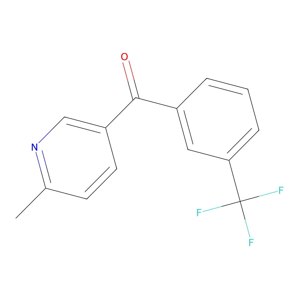 2-Methyl-5-(3-trifluoromethylbenzoyl)pyridine molecular structure, CAS 1187166-93-3
