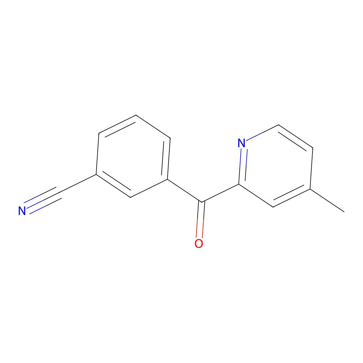 2-(3-Cyanobenzoyl)-4-methylpyridine molecular structure, CAS 1187166-98-8