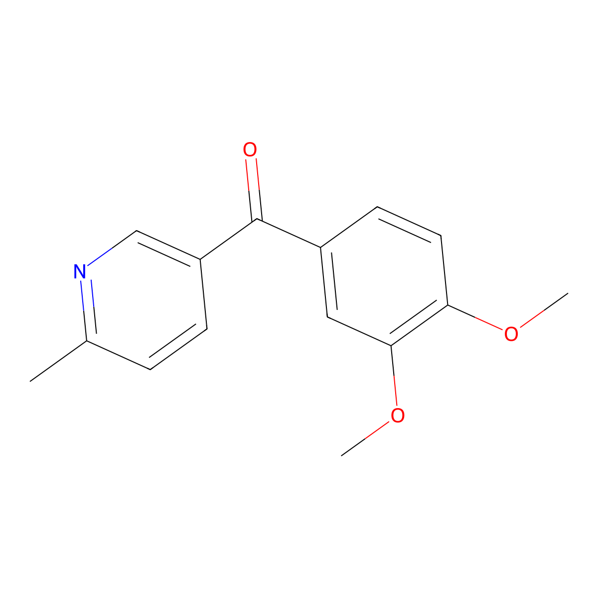 5-(3,4-Dimethoxybenzoyl)-2-methylpyridine molecular structure, CAS 1187166-99-9
